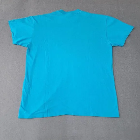 Vintage Grand‎ Tetons Funny Moose T-Shirt Size XL Singlestitch Sleeves Blue 1988 - Picture 7 of 9